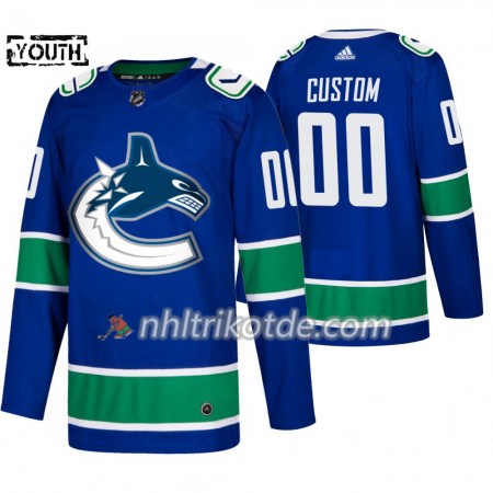 Vancouver Canucks Trikot Custom Adidas 2019-2020 Blau Authentic - Kinder